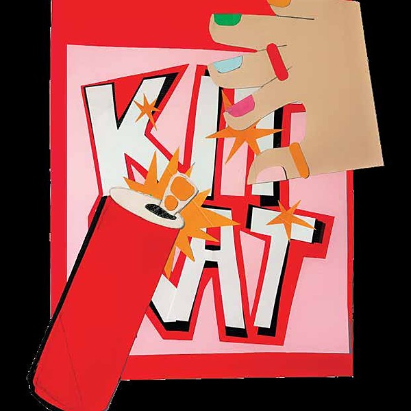 Cut-paper KitKat lettering