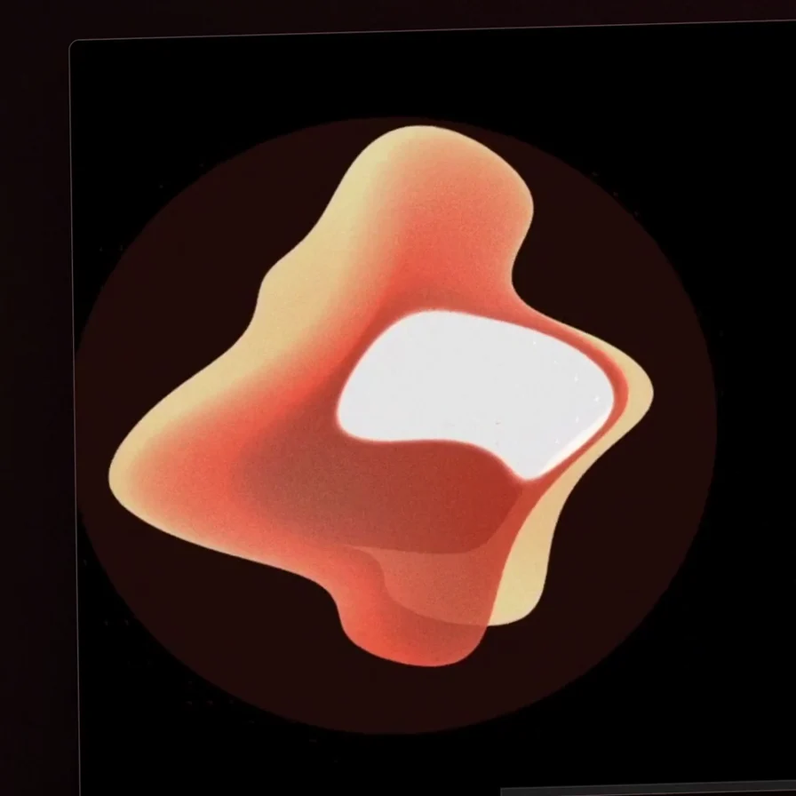 The iklipse AI sales agent on a call, shown as a glowing orange shape