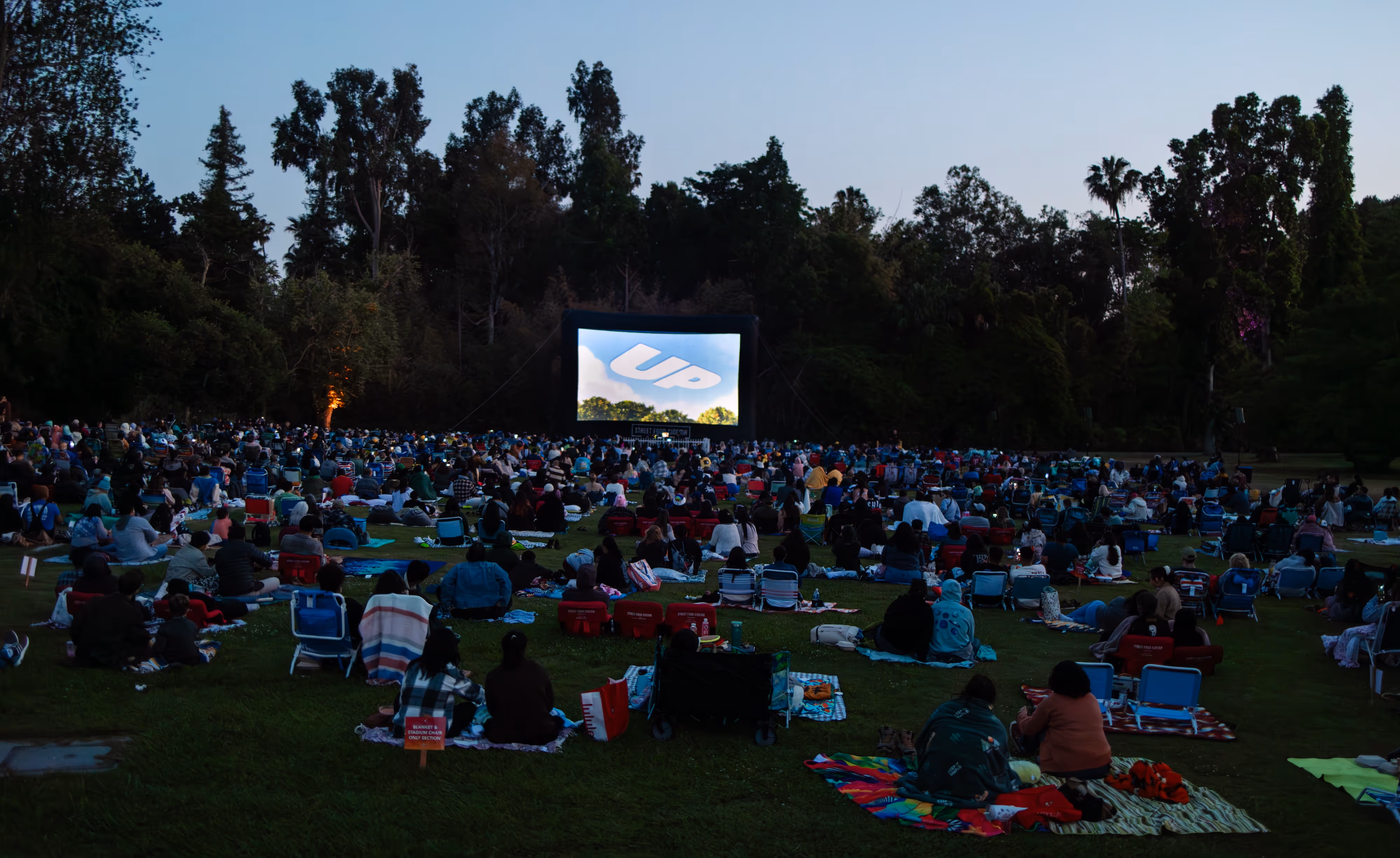 An outdoor screening of UP