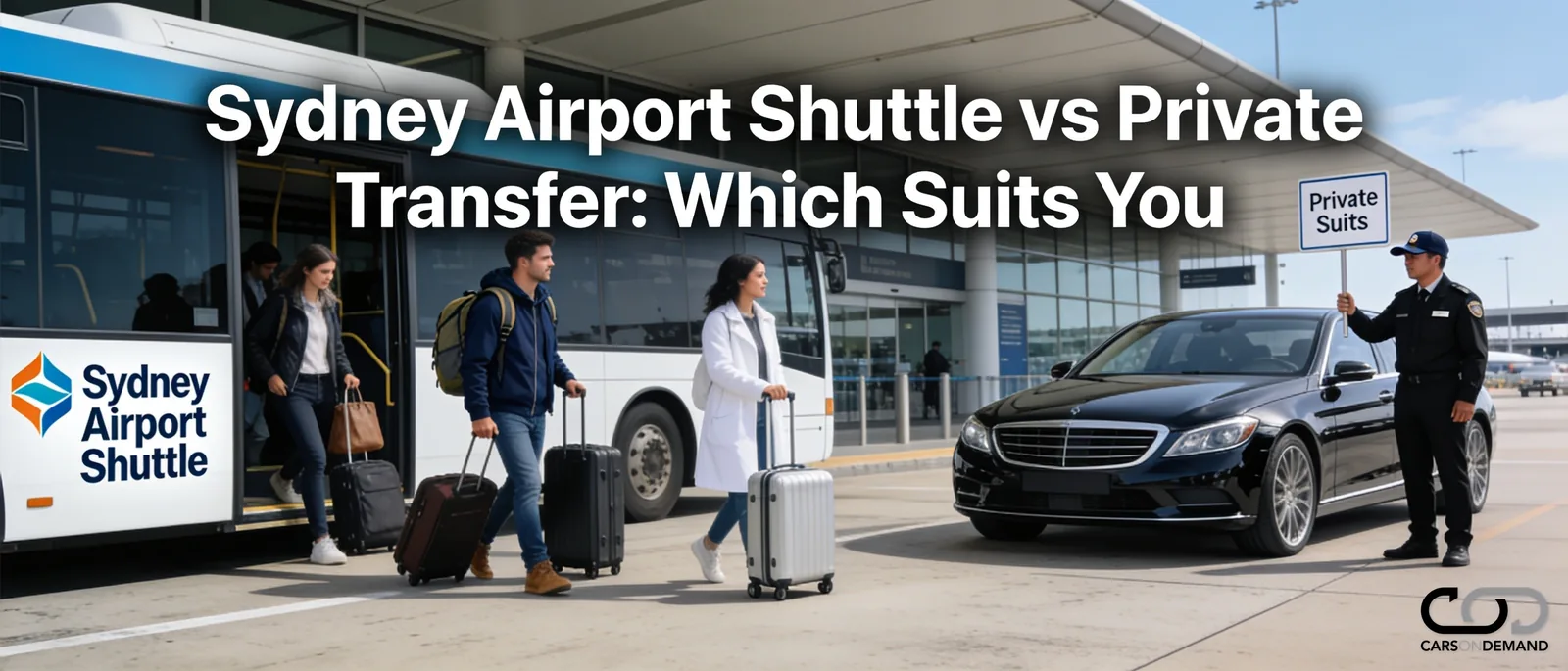 A private airport transfer reserves a vehicle exclusively for one traveller or group, with door-to-door service