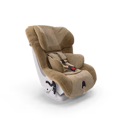 Illustration of a child car seat, available on request for Cars on Demand minibus airport transfers