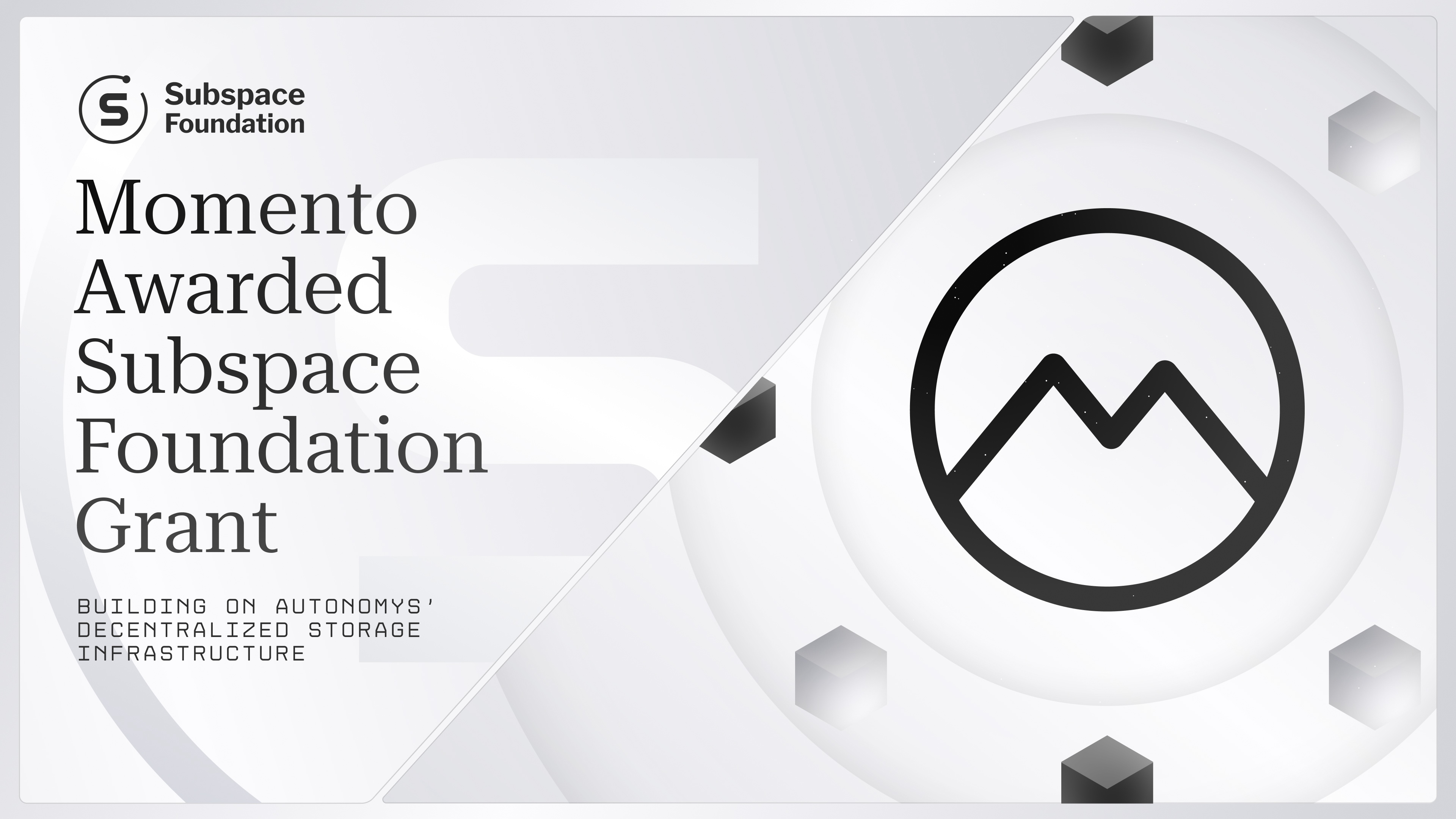 Momento Awarded Subspace Foundation Grant