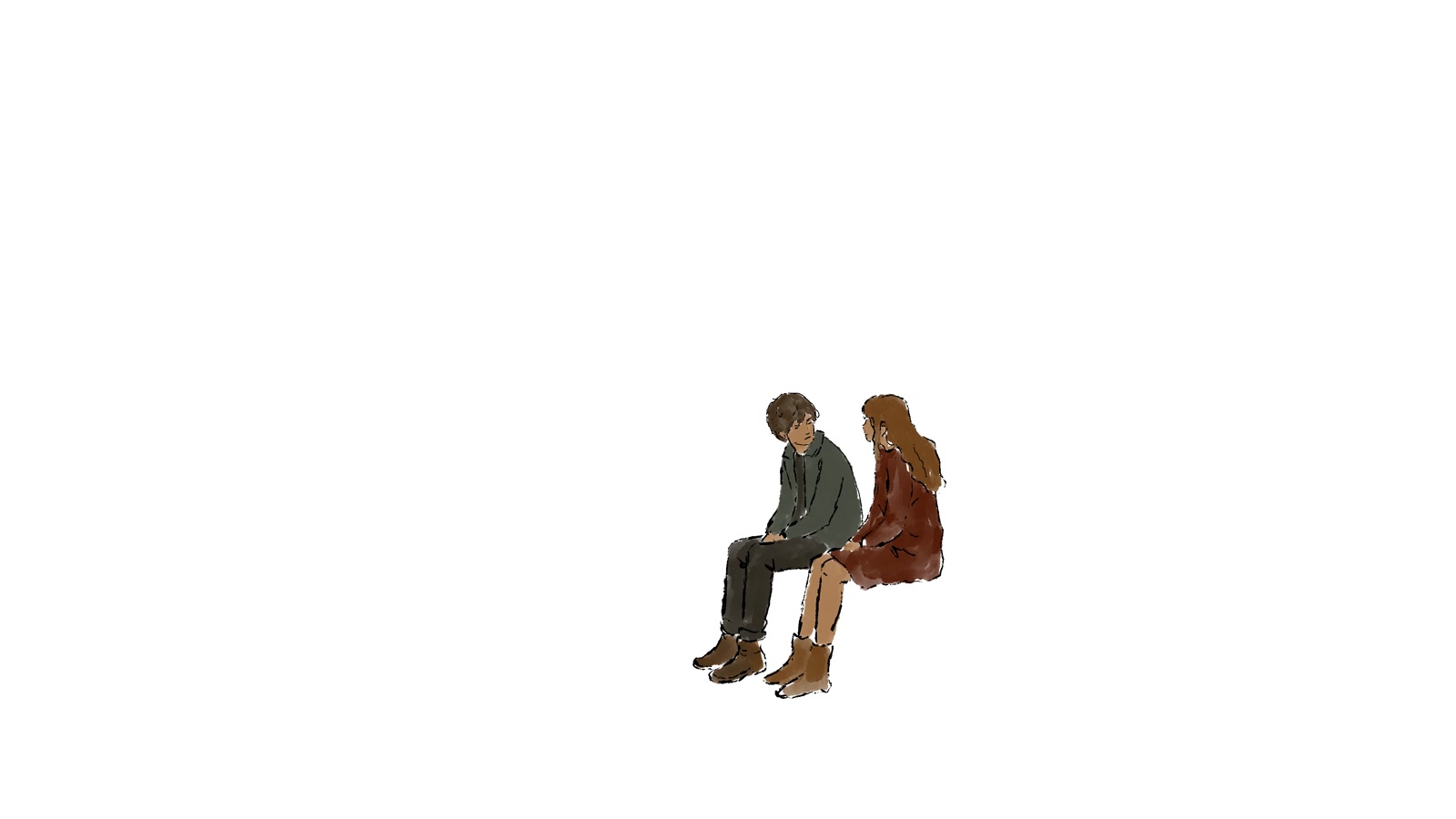Early character layout on a plain background