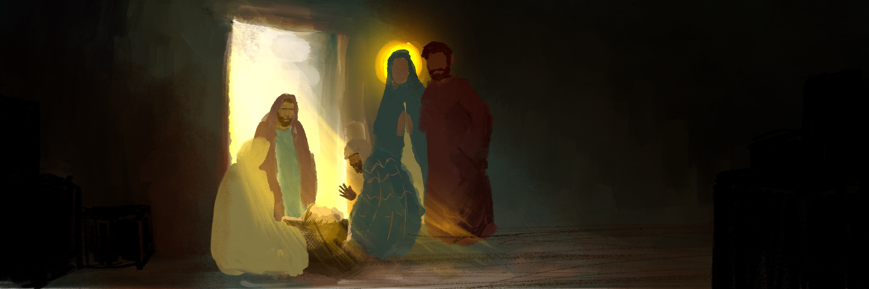 Early panoramic nativity composition