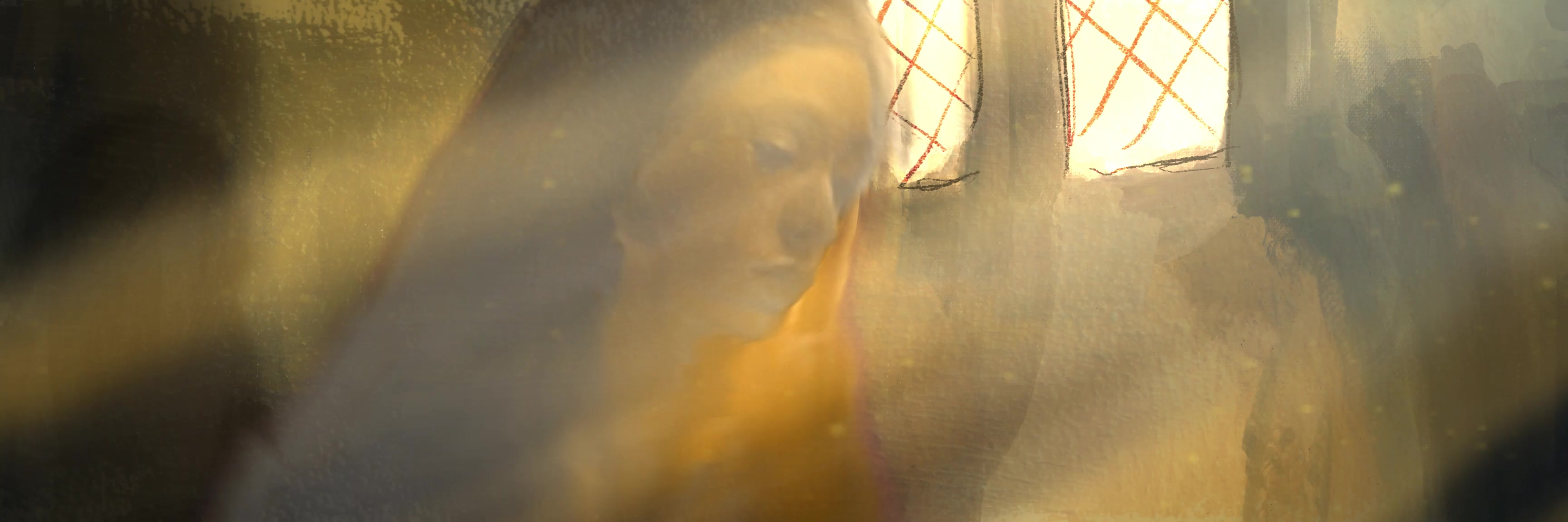Polished painted animation frame of Mary