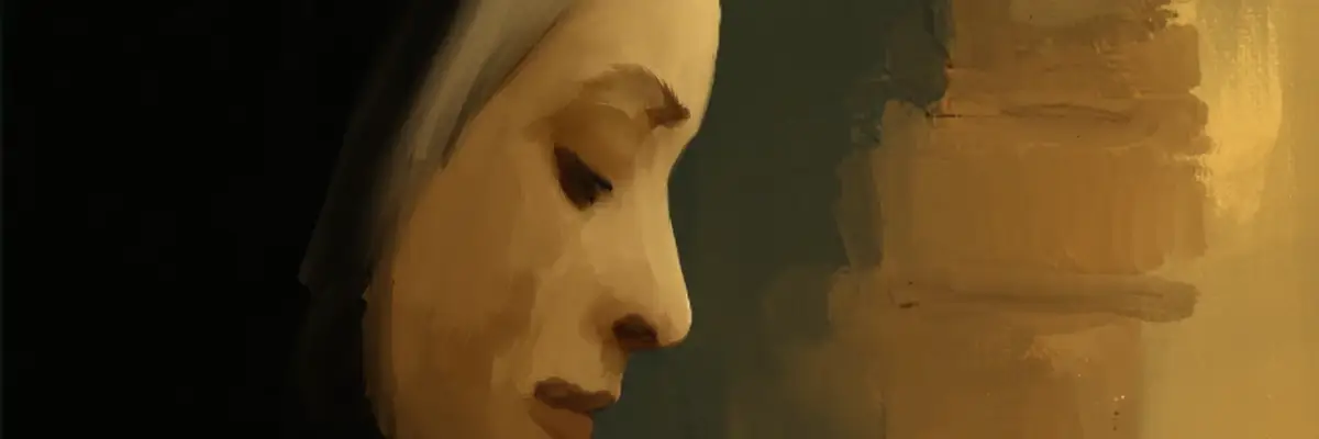 Painted animation loop of Mary’s final gesture