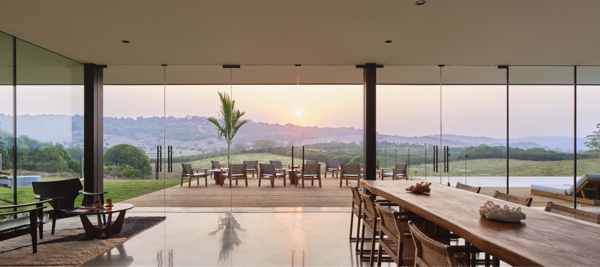 The beautiful view overlooking mountains at one of the Balanced Elite retreats for high performing individuals and women.