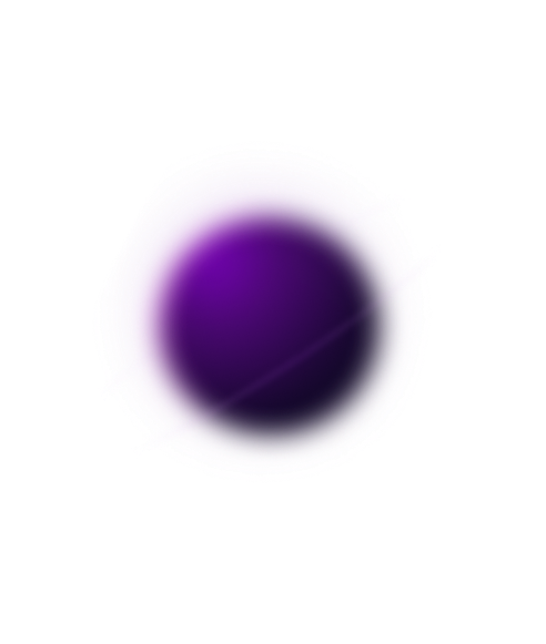 A purple ball with a white ring around it.