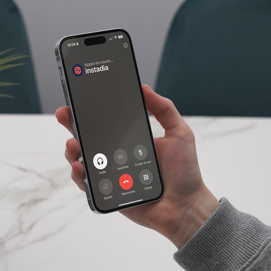 Appel vers instadia réalisé sur un Iphone