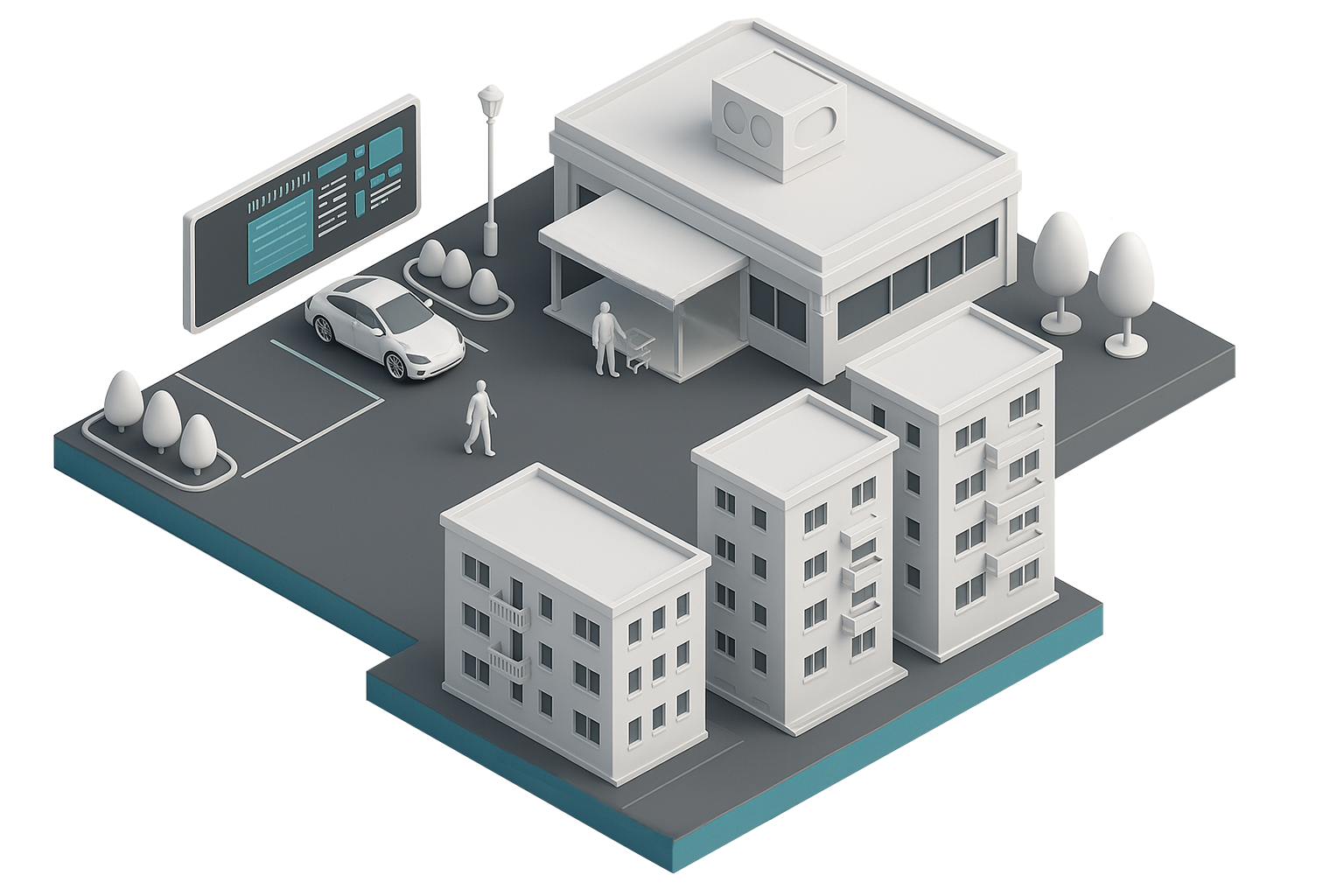 Isometric car parking