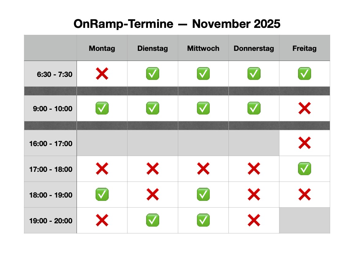 OnRamp-Termine