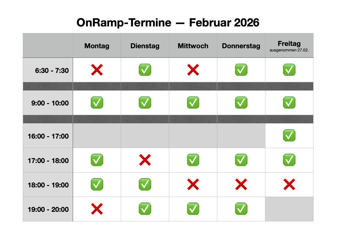 OnRamp-Termine