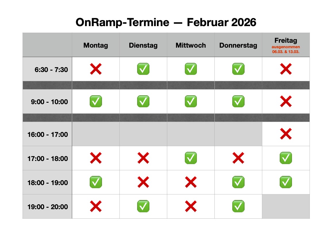 OnRamp-Termine