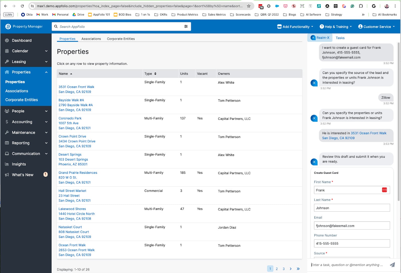 AppFolio Realm-X Screenshot