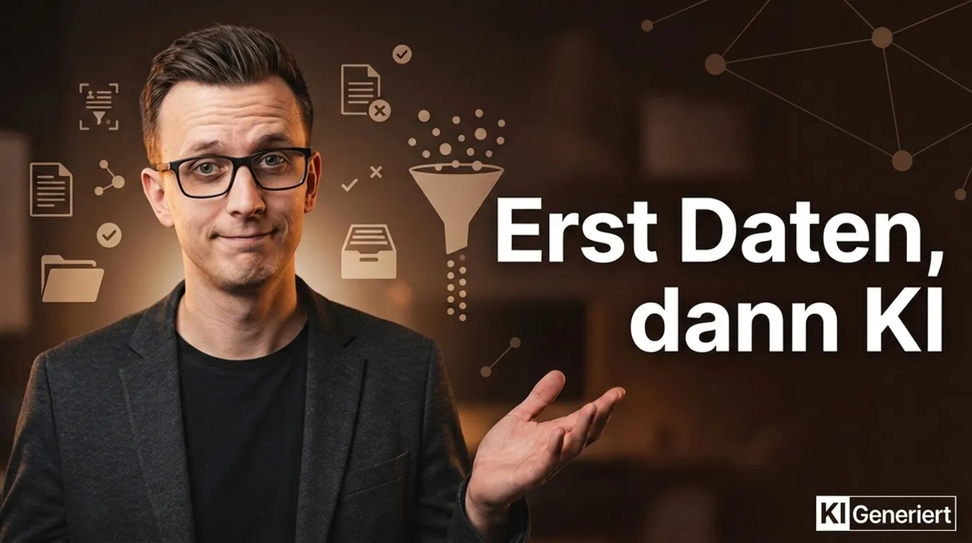 Danilo à Tellinghusen mit der Headline Erst Daten, dann KI