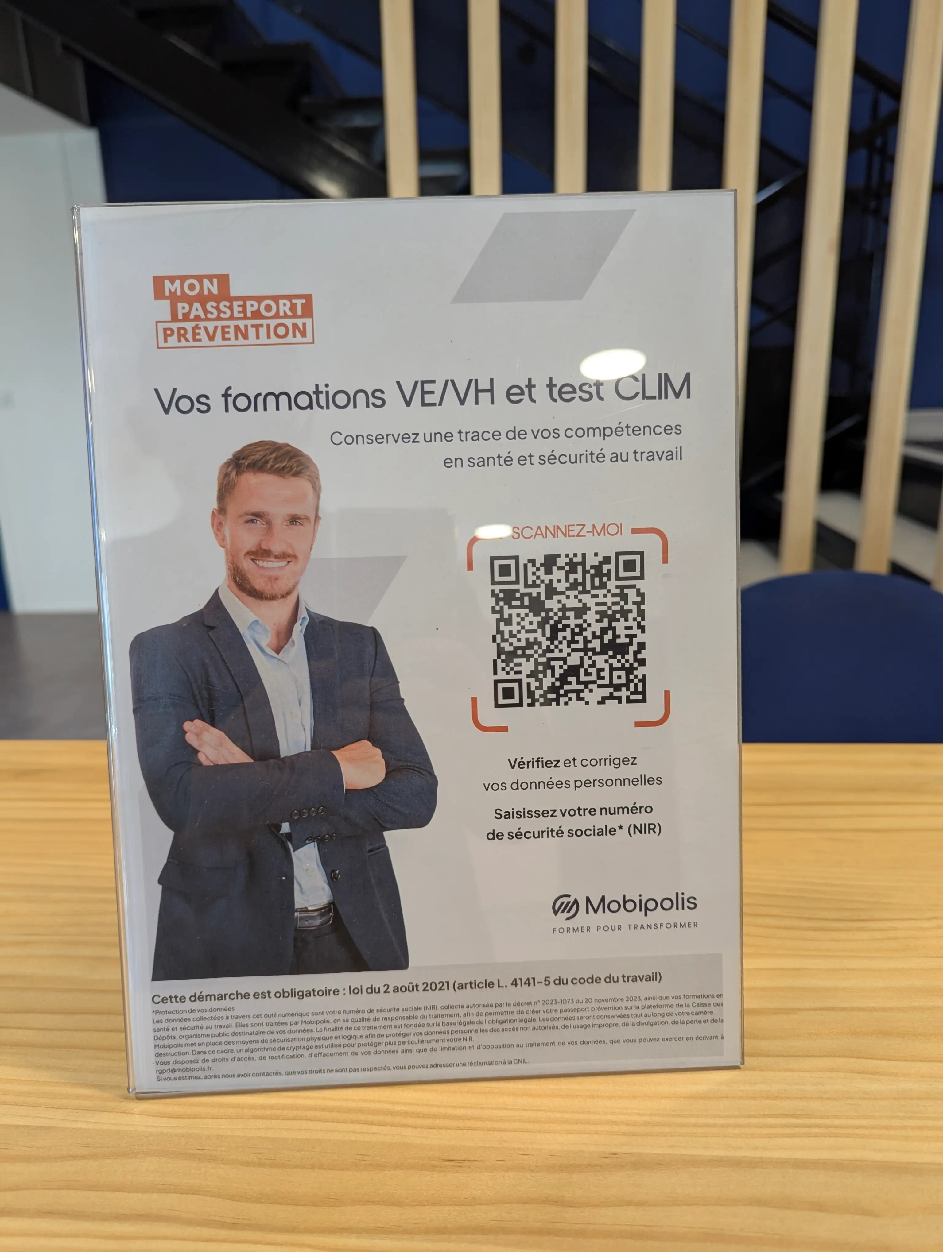 Dans les centres Mobipolis, un QR code lié au Passeport Prévention est déjà disponible.