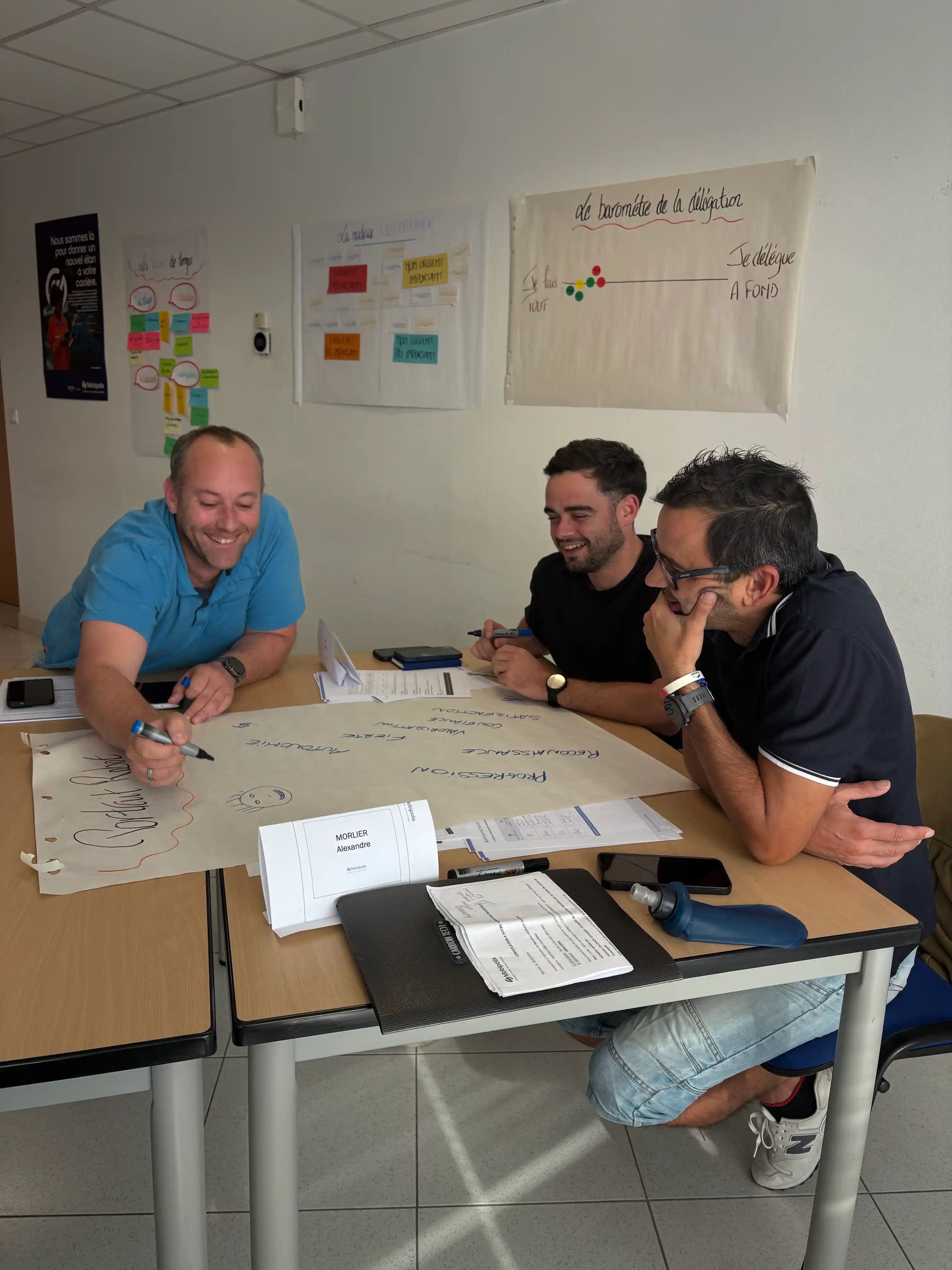 Les temps de travail en équipe sont autant d'occasion pour échanger sur le quotidien professionnel.
