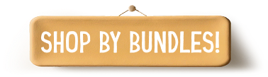 Shop by Bundles hanging wood sign