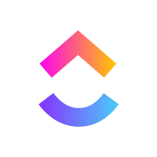 ClickUp logo.