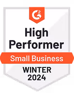 G2-Auszeichnung für High Performer im Kleinunternehmensbereich Winter 2024