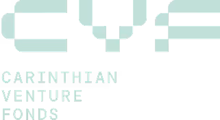 Carinthian Venture Fonds Logo in mintgrünen und weißen Pixeln