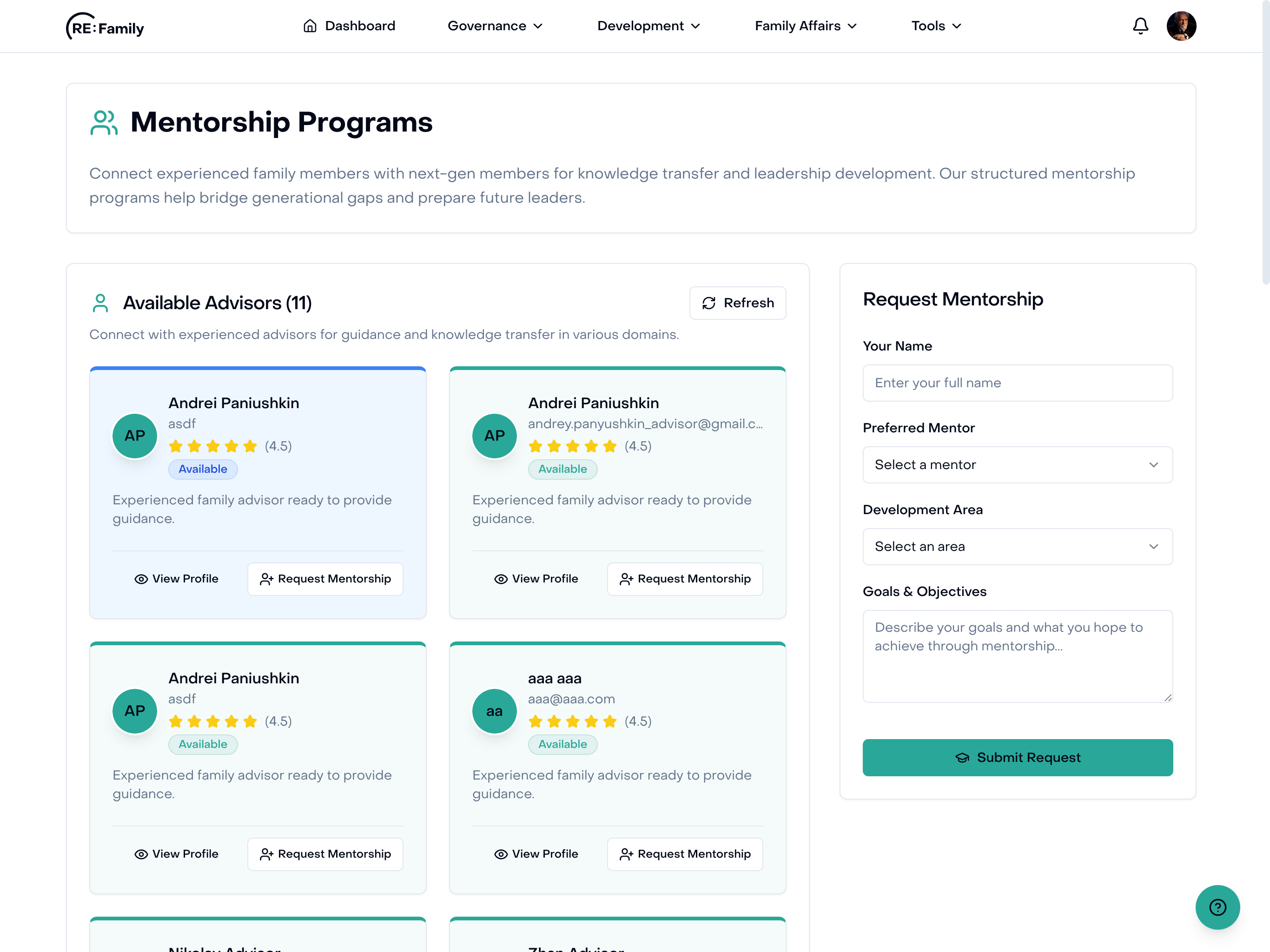 Mentorship programs