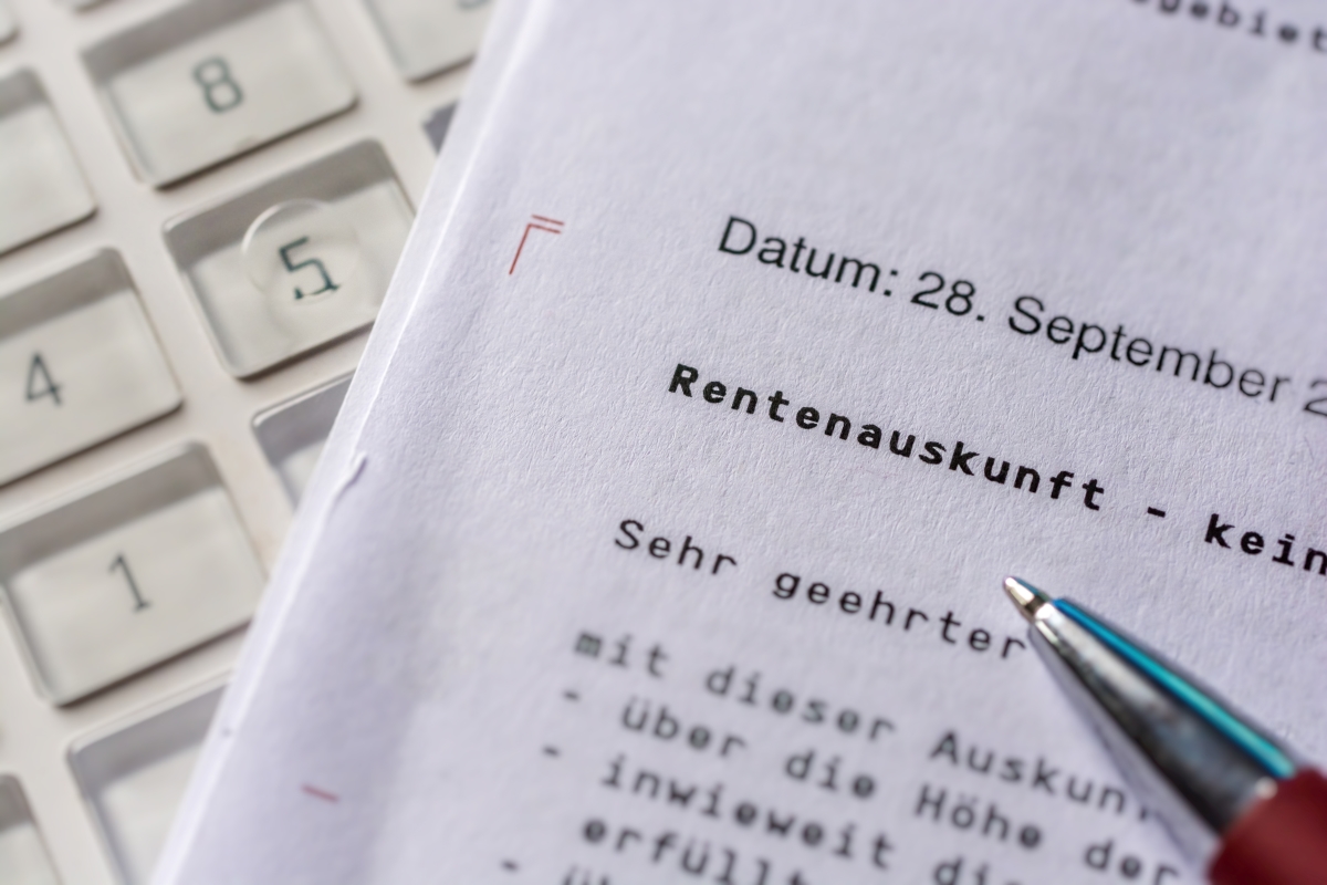 Brief mit Rentenauskunft 