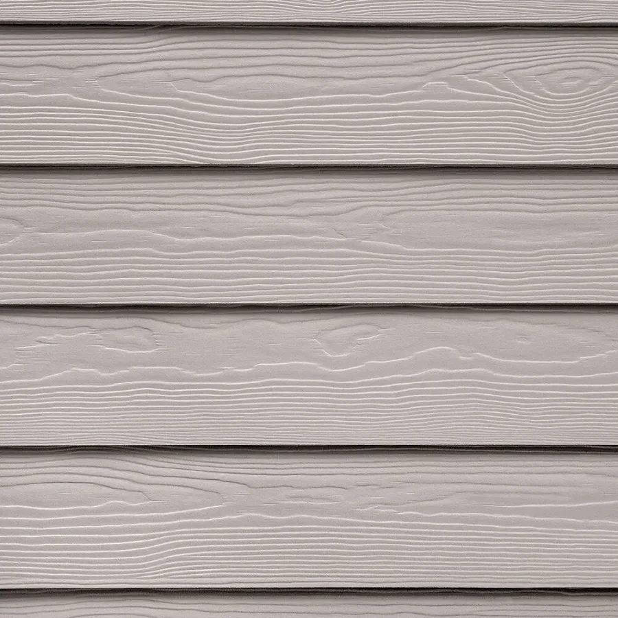 Detail van grijze Cedral sidings met houtnerfstructuur, geplaatst door Energy Protect.