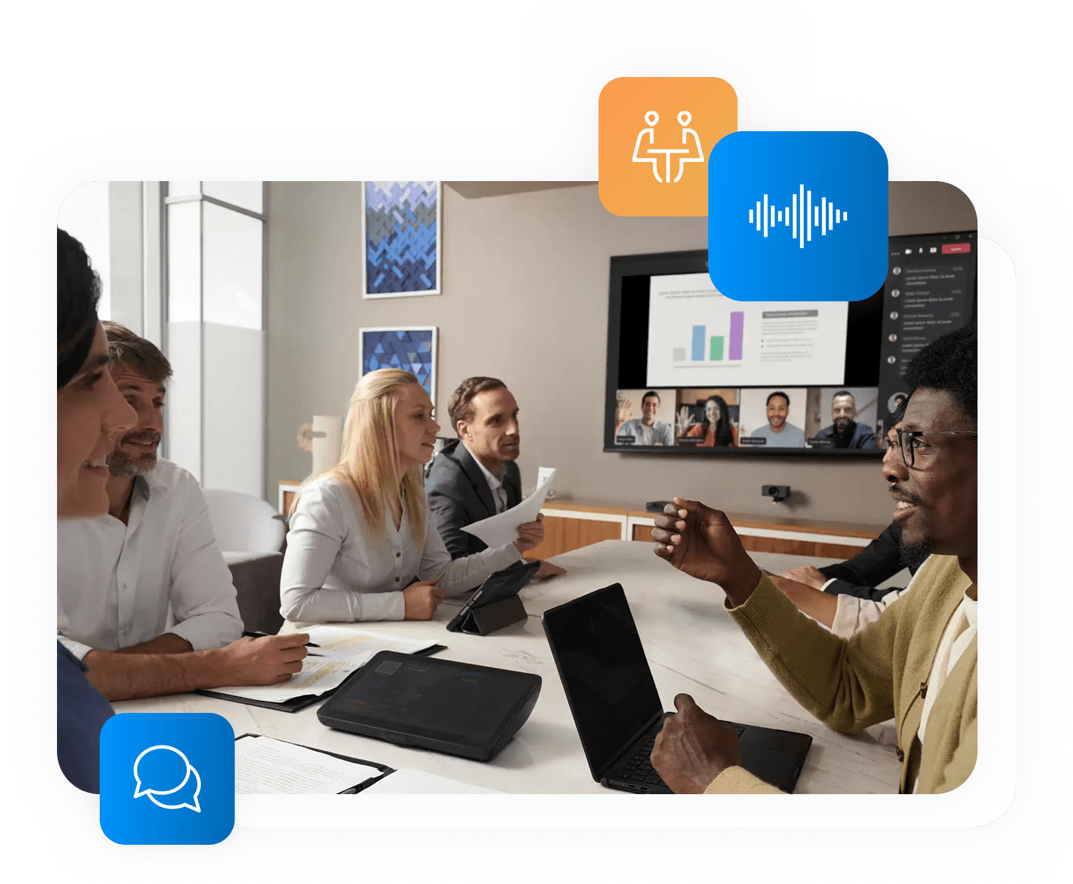 Meeting scenario with Huddly