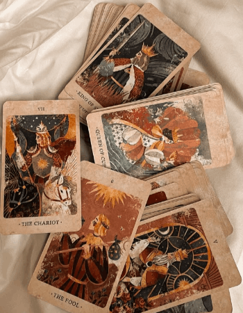 Tarot Cards Falling