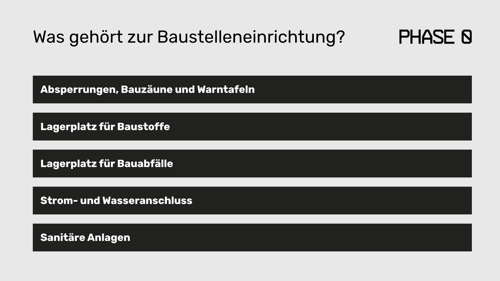 Was gehört zur Baustelleneinrichtung?