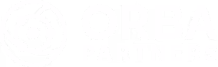 ORBA PARTNERS logo with circular abstract design on the left.