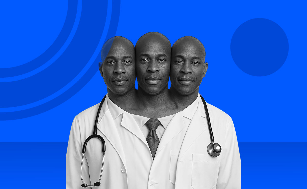 Doctor with three heads