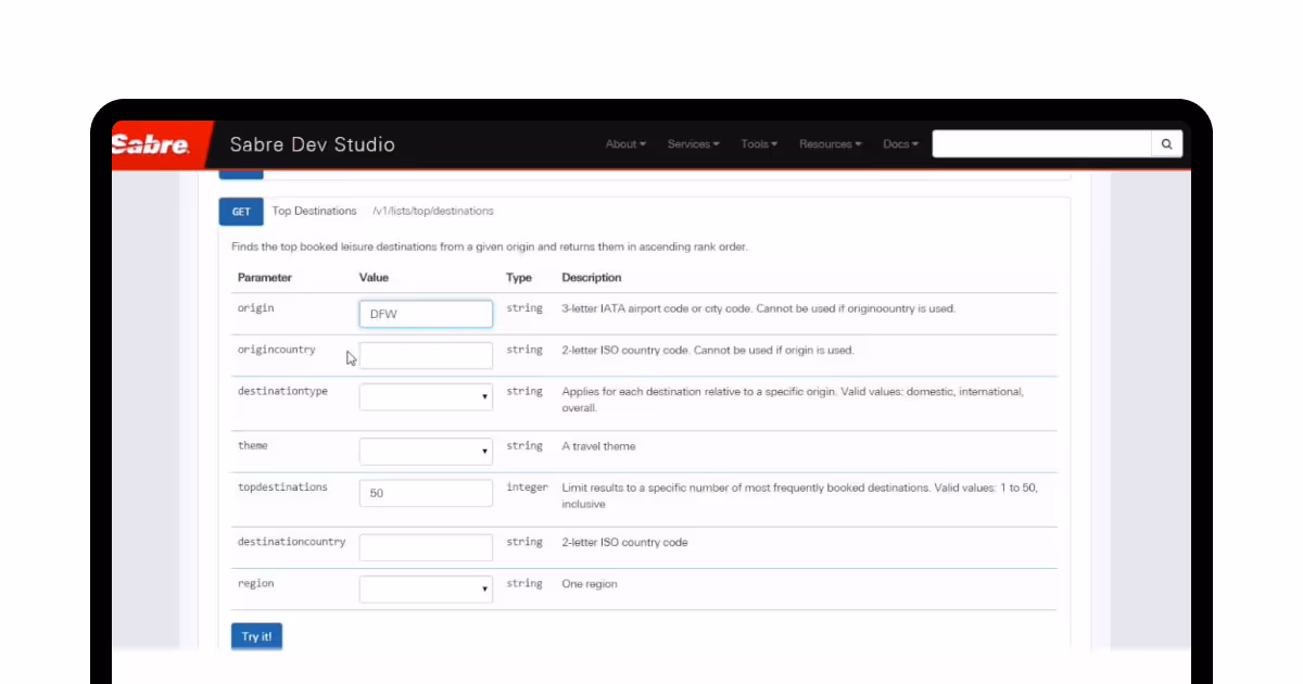 Sabre Dev Studio