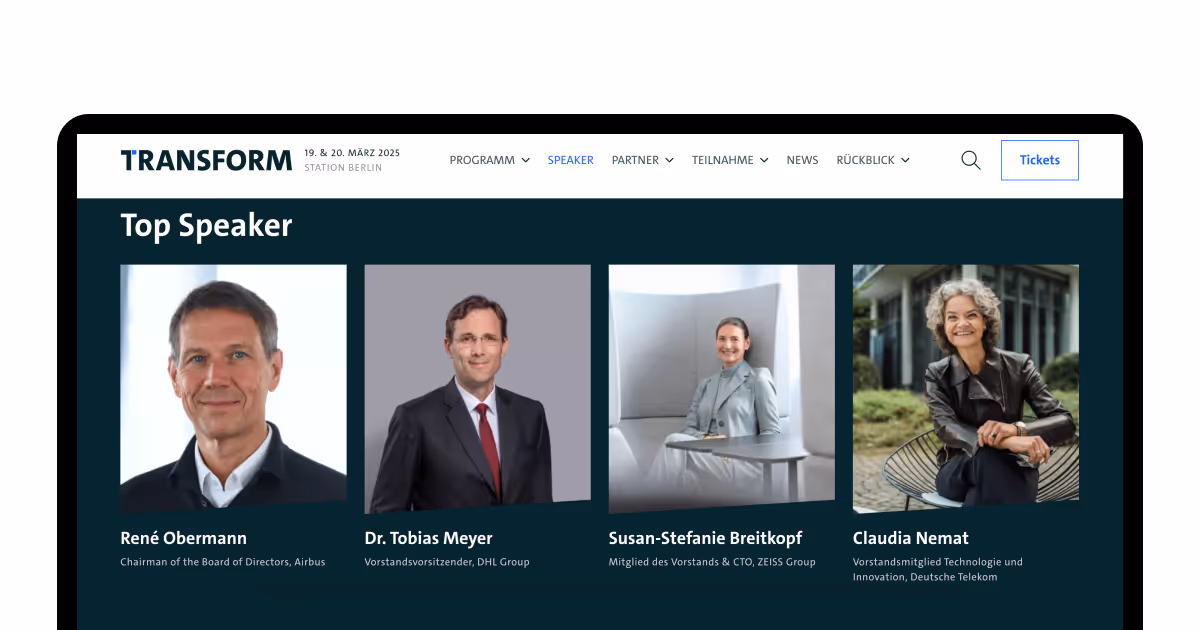 TRANSFORM show speakers