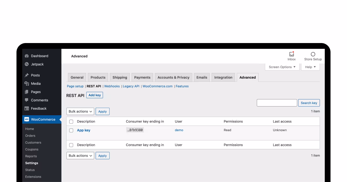 WooCommerce API