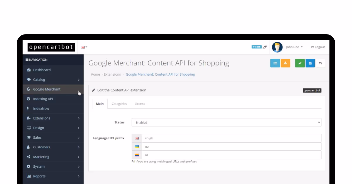Google Content API