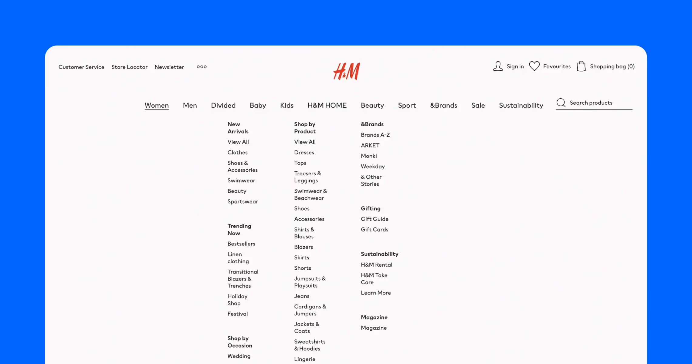 Key features of an eСommerce website: a user-friendly menu