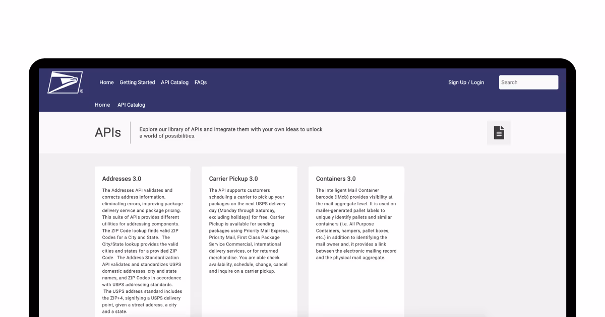 USPS APIs