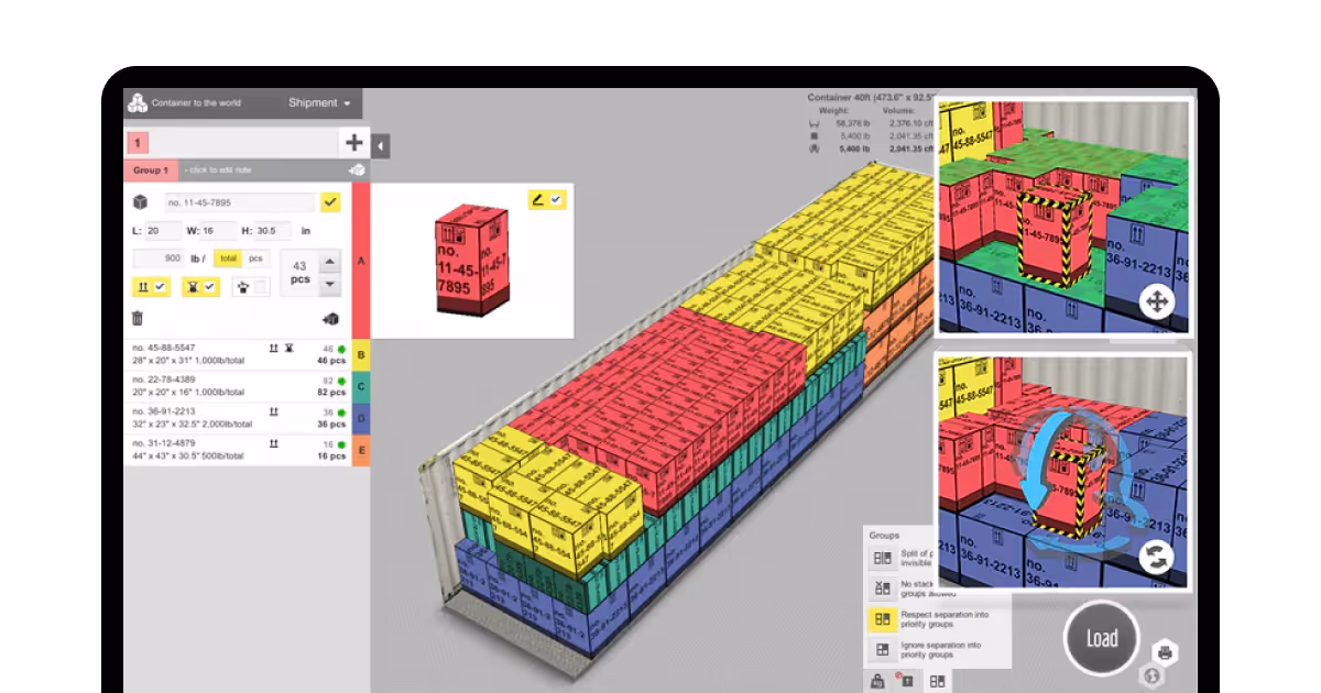 3D load optimisation
