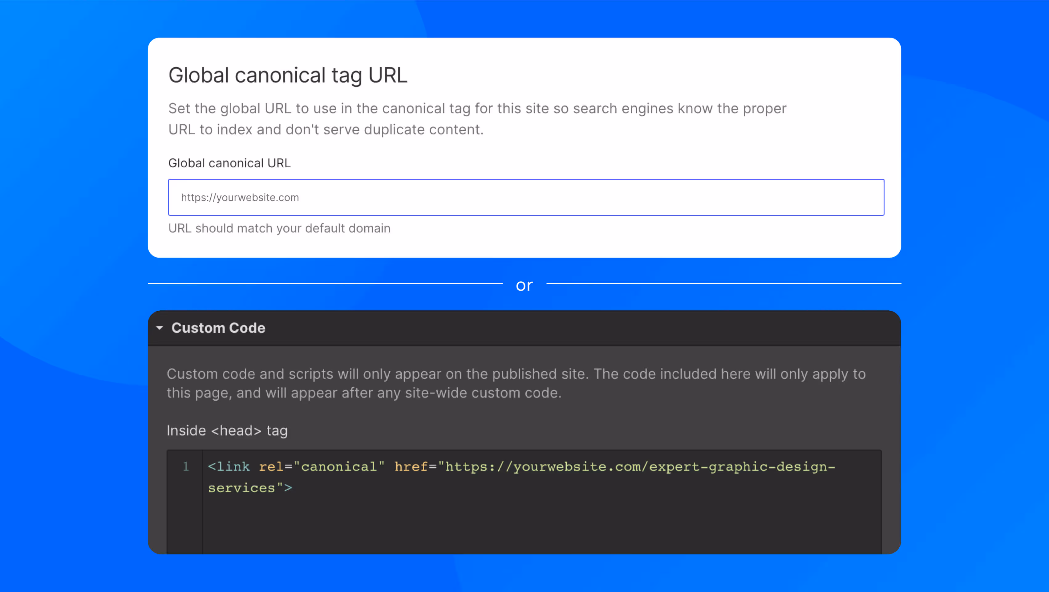 Webflow SEO best practices: canonical tag