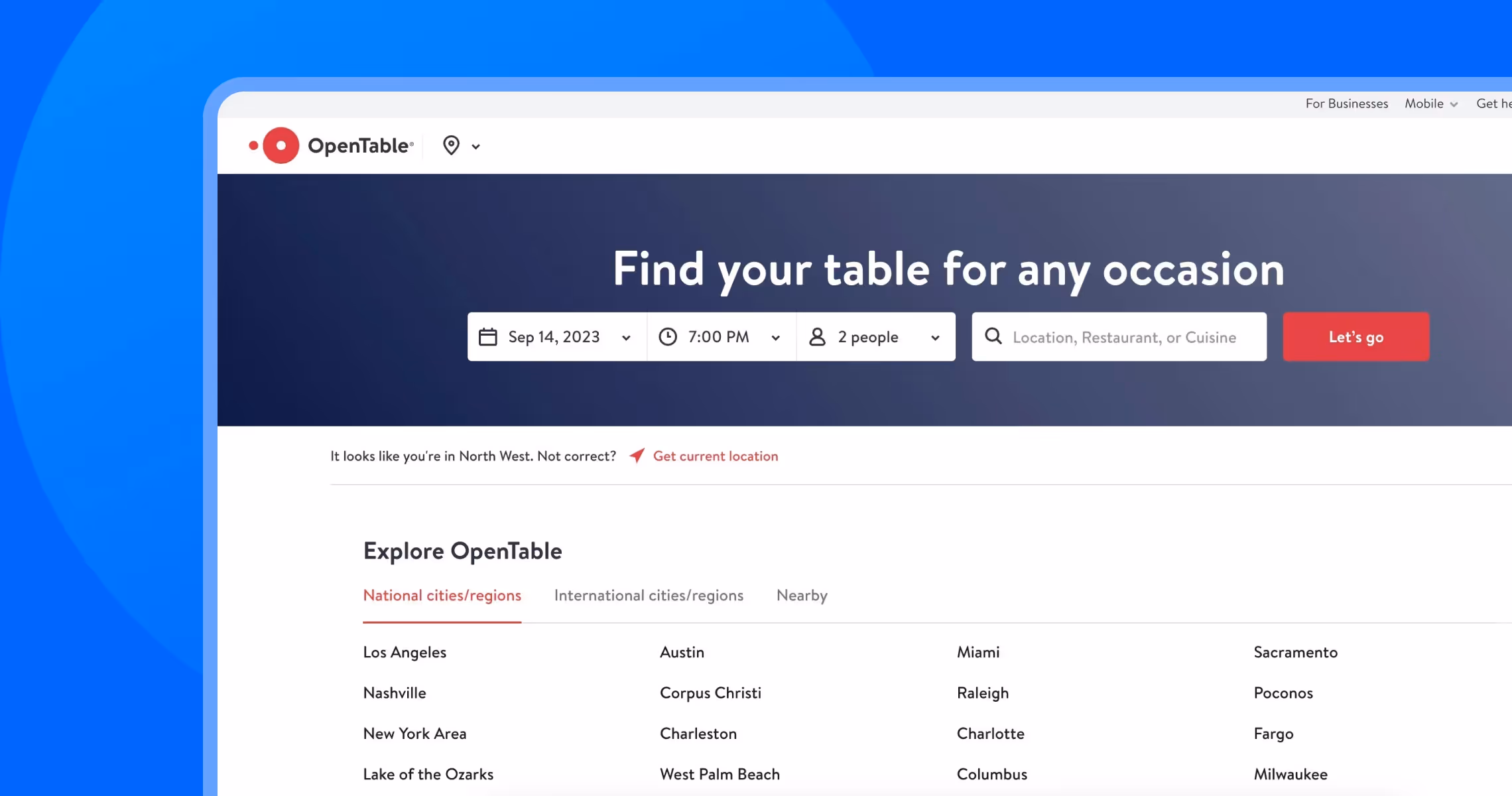 Top 14 Webflow integrations to enhance your site's capabilities: OpenTable