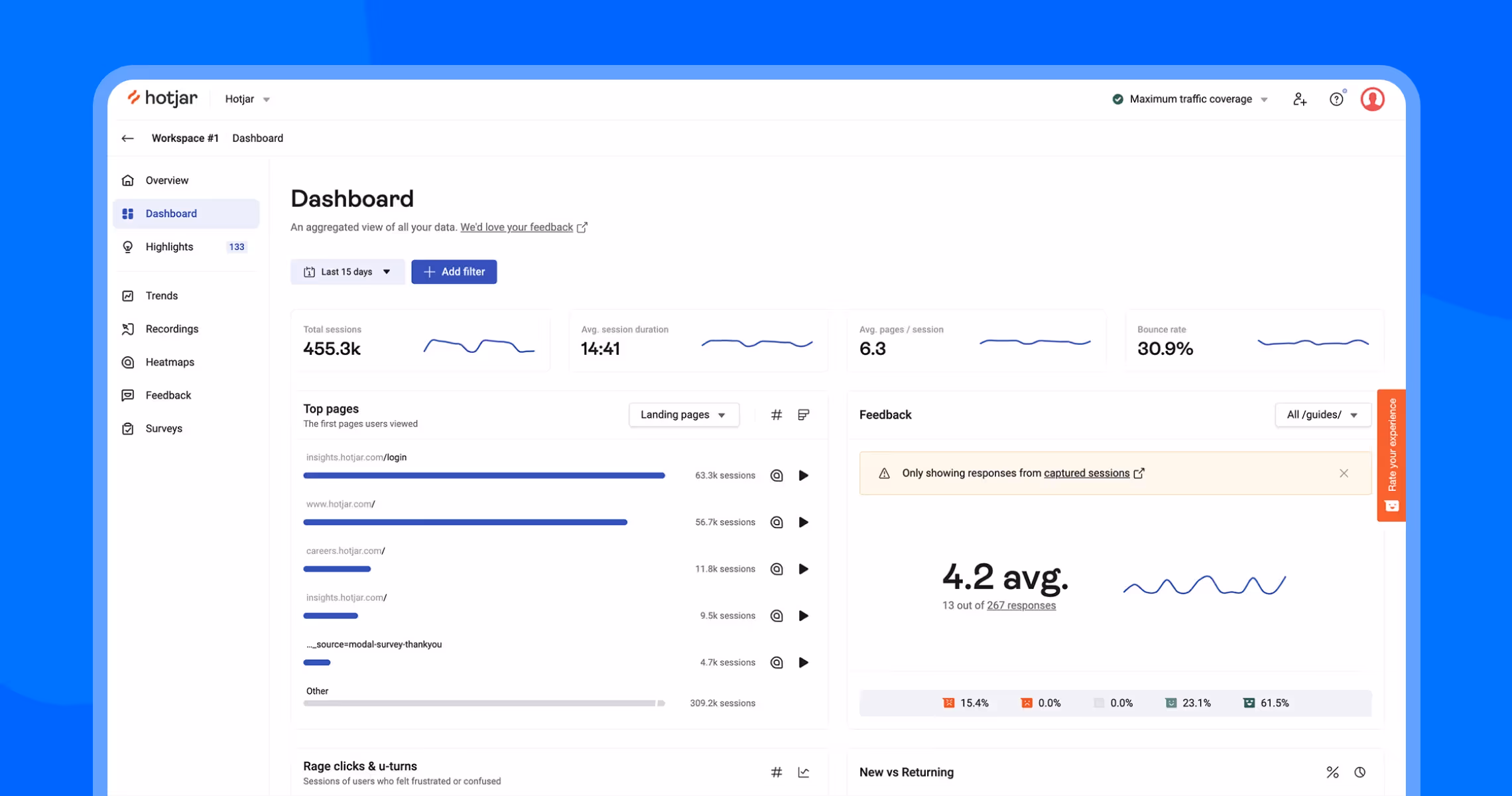 Top 14 Webflow integrations to enhance your site's capabilities: Hotjar