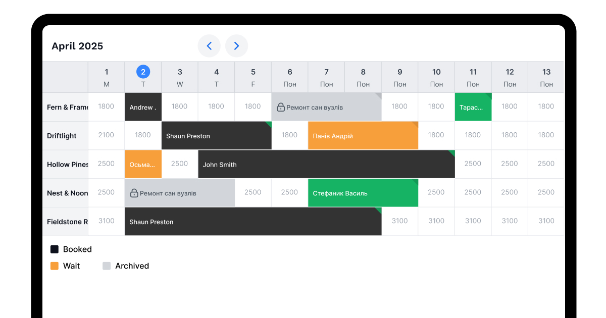 vacation booking management system