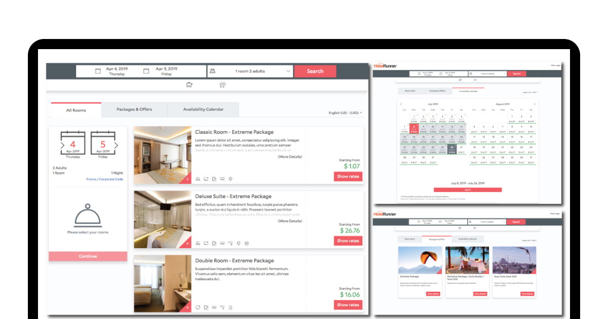 online hotel booking engine