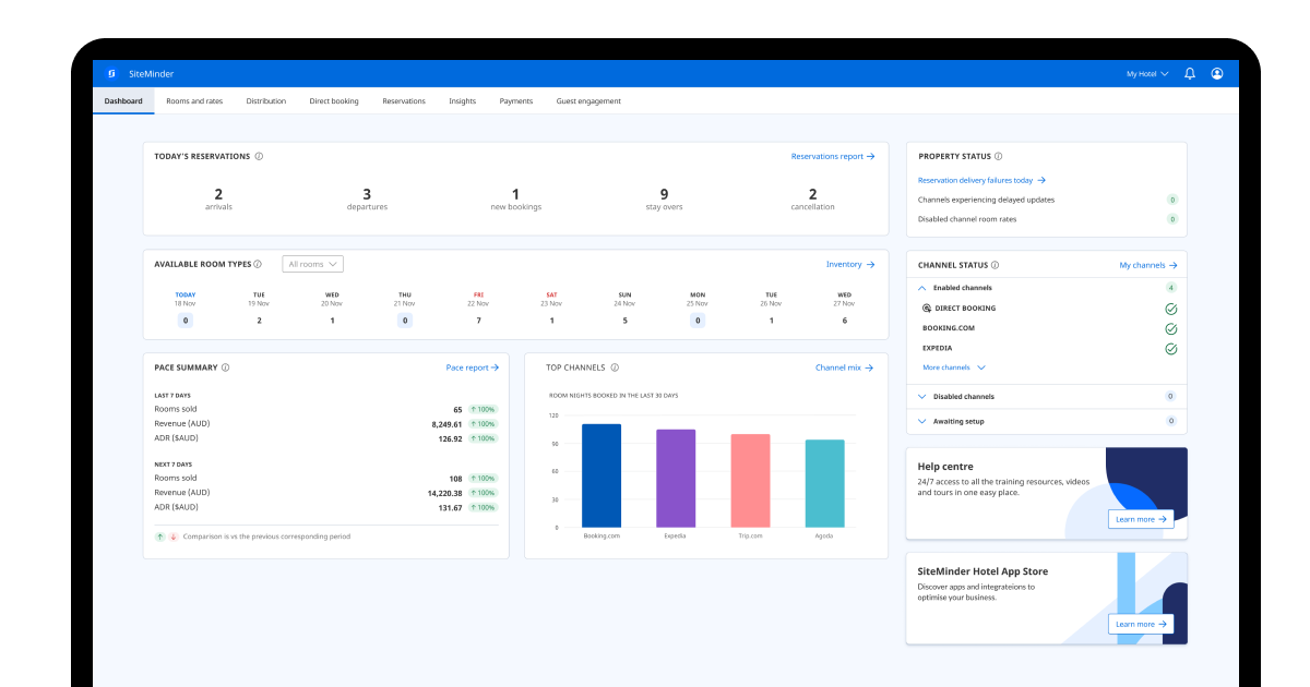 SiteMinder Booking Engine