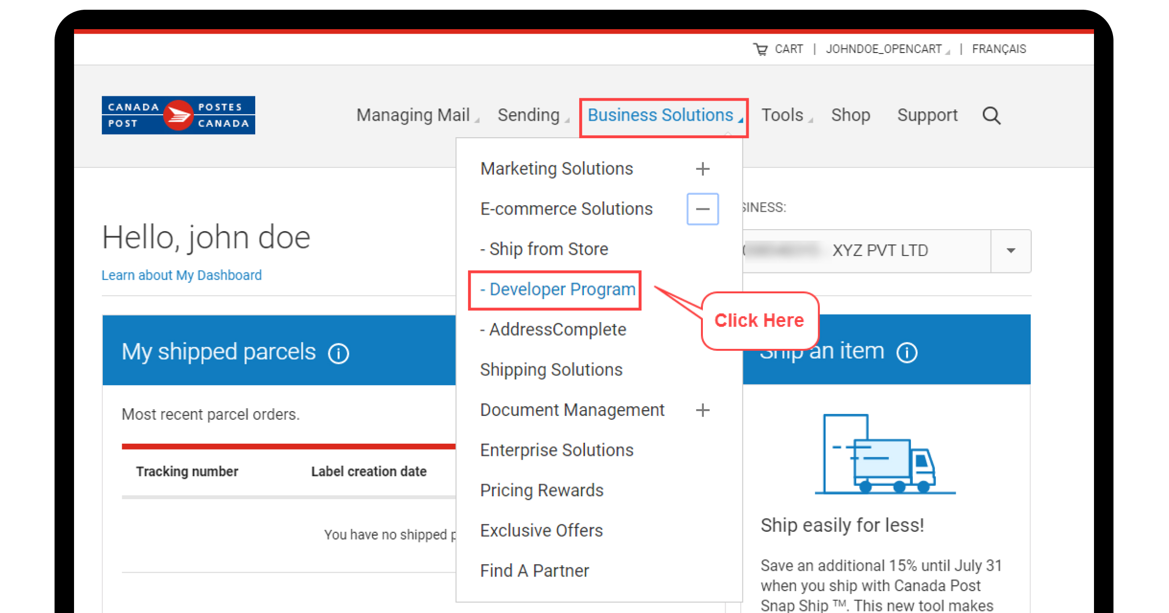 Canada Post Developer Program