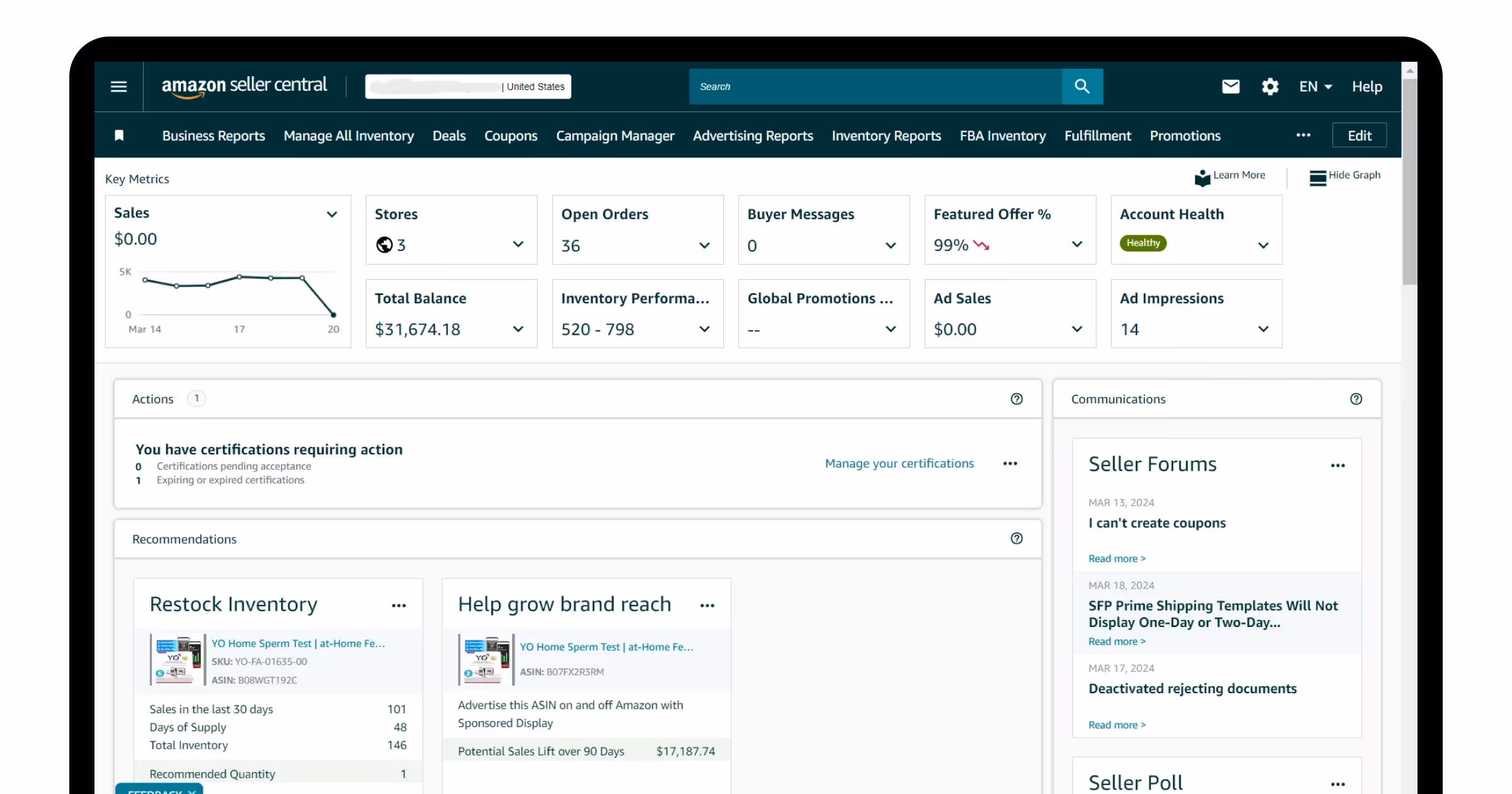 Amazon seller central