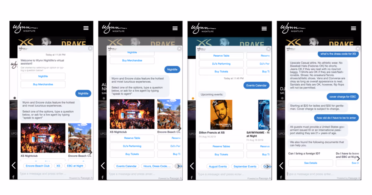 Wynn Nightlife Chatbot