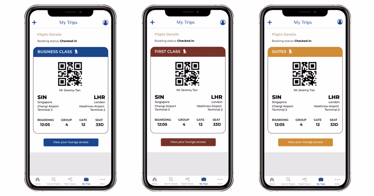Singapore Airlines digital boarding